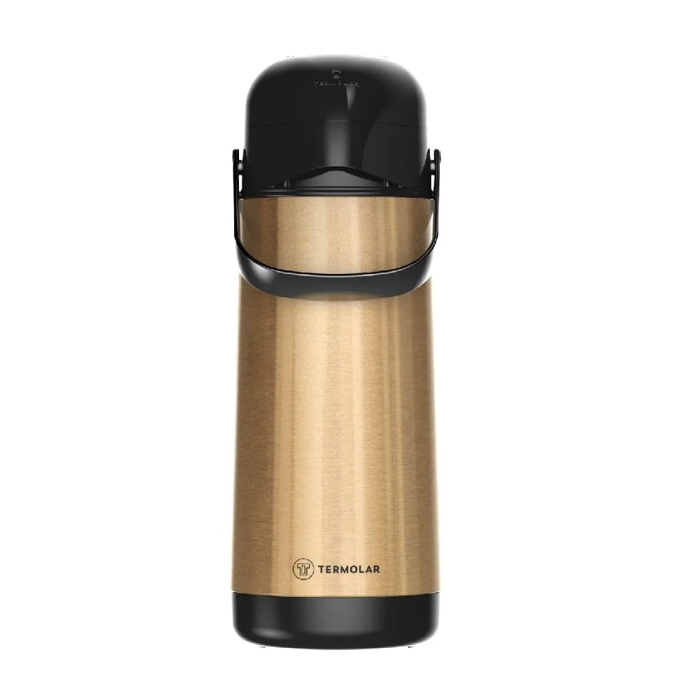 Garrafa Térmica Lúmina Pressão 1 L · Gold